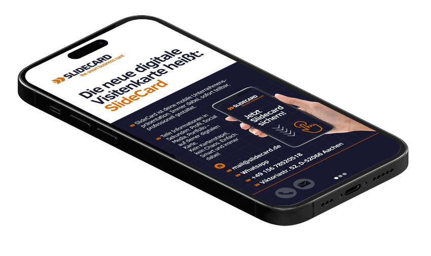 SlideCard von slidecard smartphone liegend